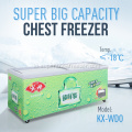 Pulau Tampilan Freezer Kabinet Deep Freezer Showcase